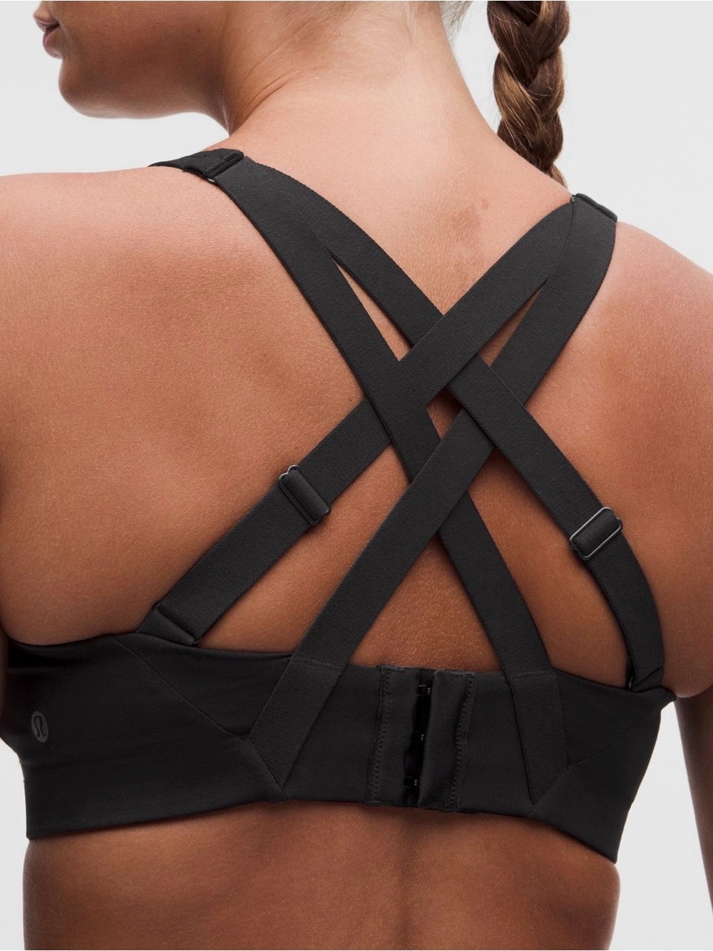 lululemon Black Energy High Impact Running Sports Bra Crossback